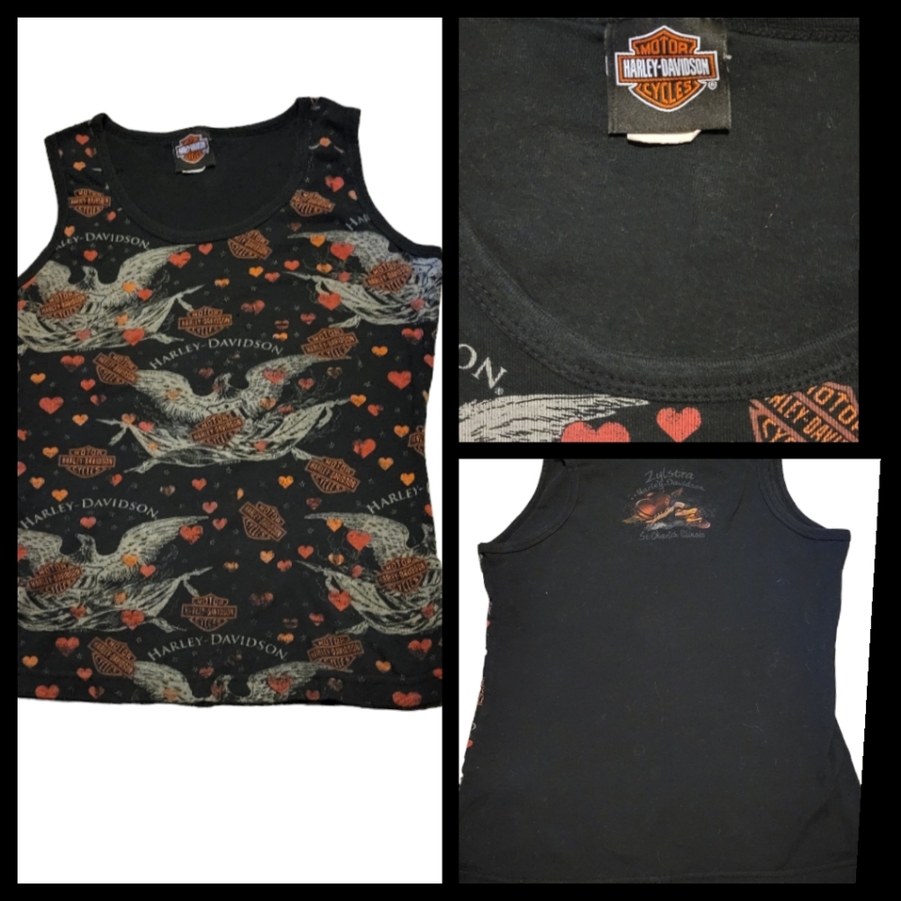 Ladies Harley Davidson Top Sz L